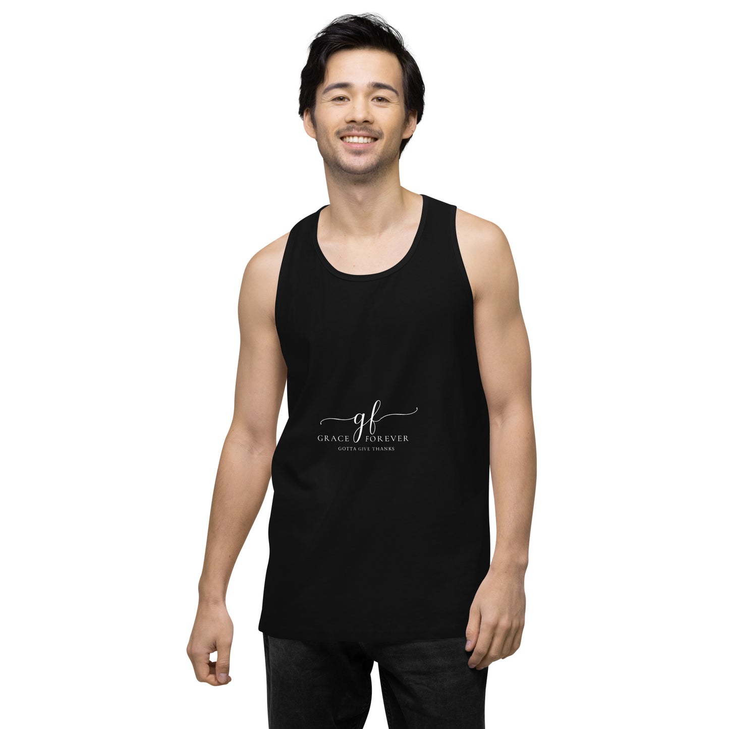 Men’s "Freedom of Mind and Spirit" (design on back) premium tank top