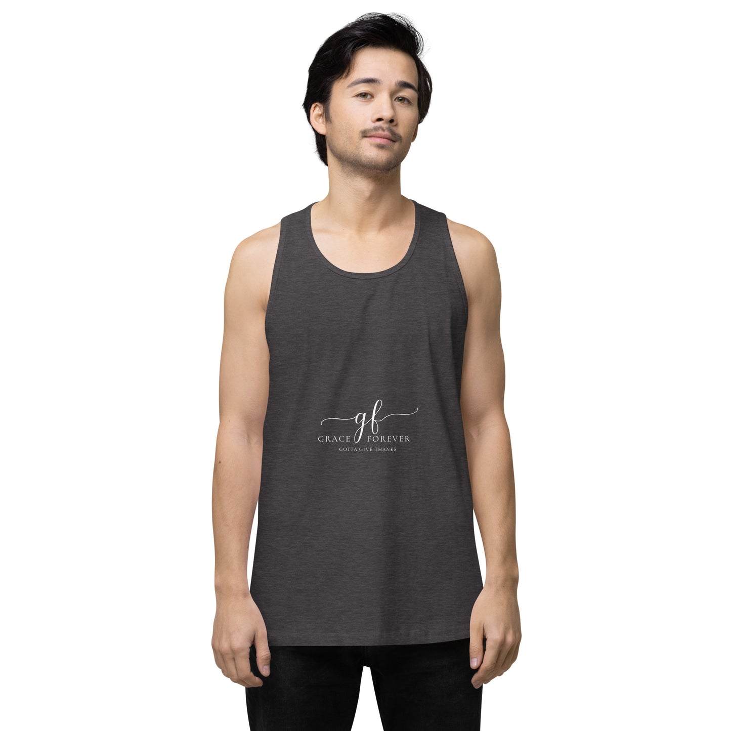 Men’s "Freedom of Mind and Spirit" (design on back) premium tank top