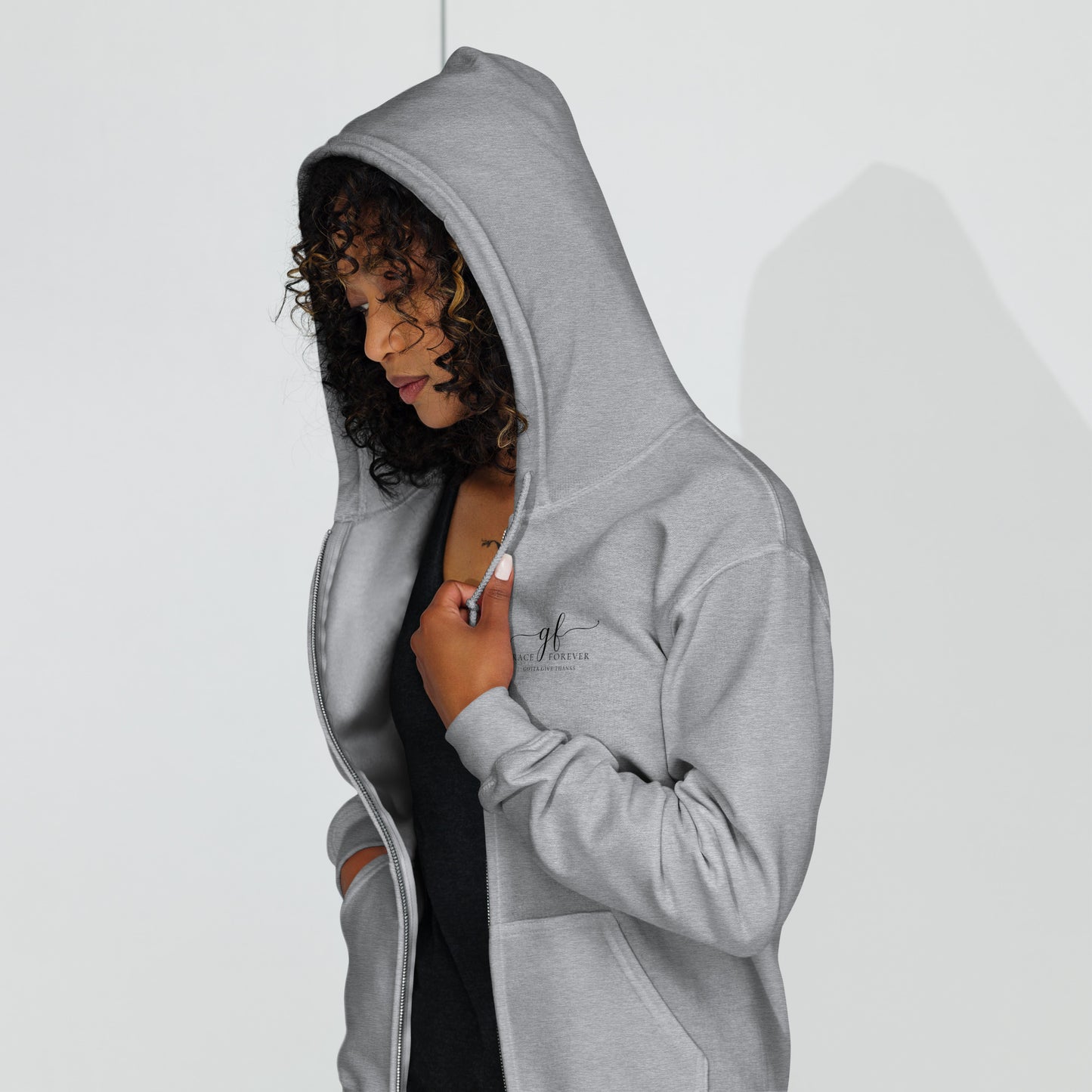 “Free Your Mind” Unisex heavy blend zip hoodie (design on back)