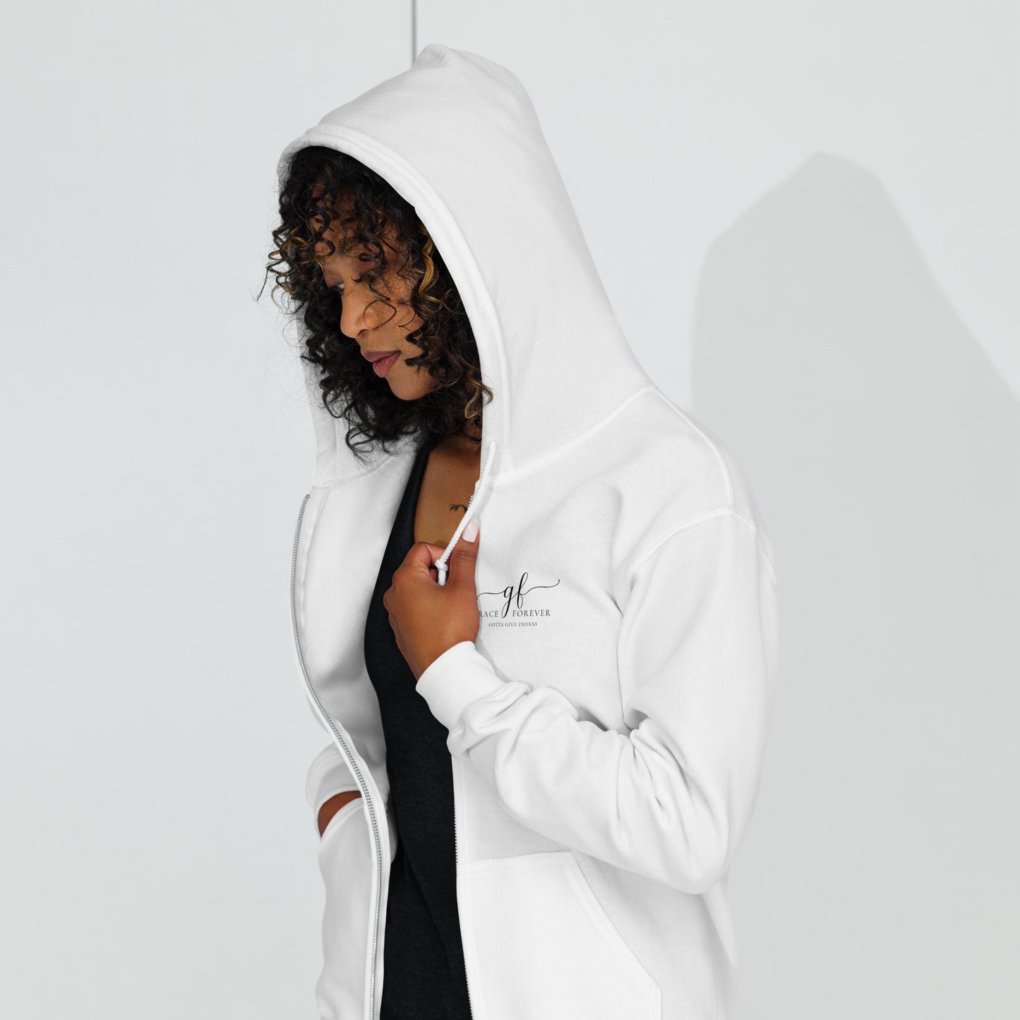 “Free Your Mind” Unisex heavy blend zip hoodie (design on back)