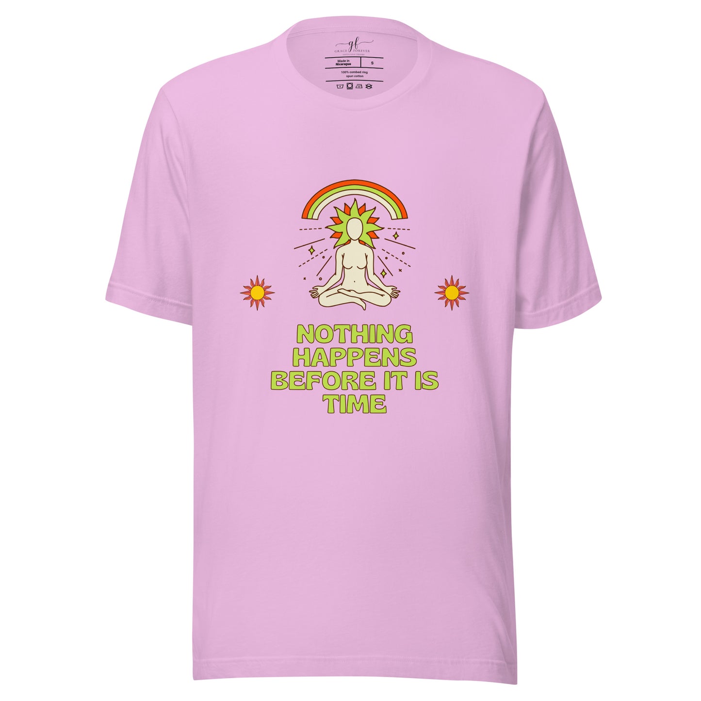 "Nothing happens before it is time" Women's T-shirt
