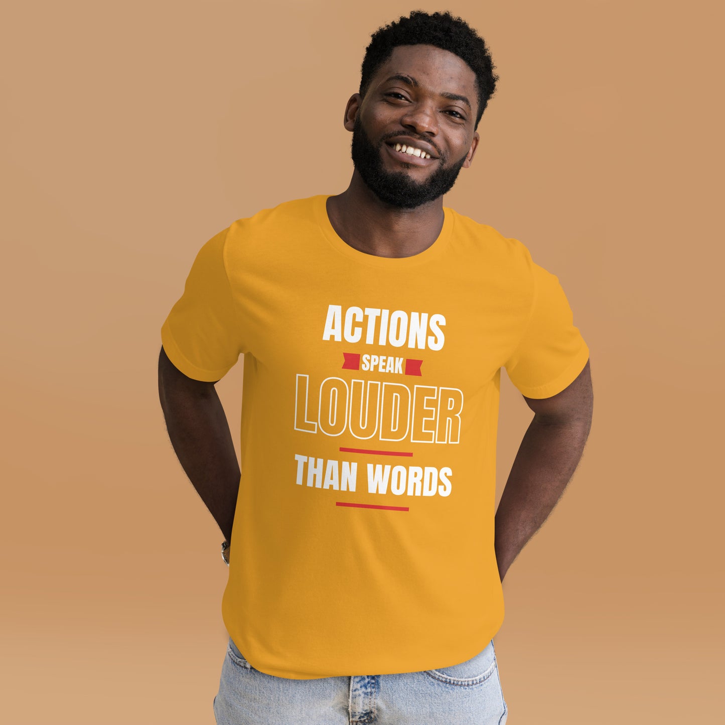 "Actions speak louder" Men's T-shirt