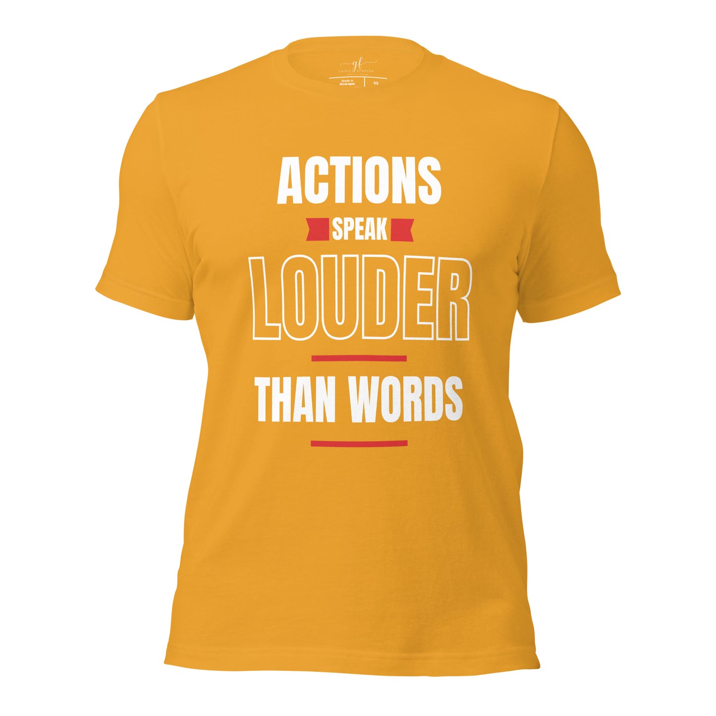 "Actions speak louder" Men's T-shirt
