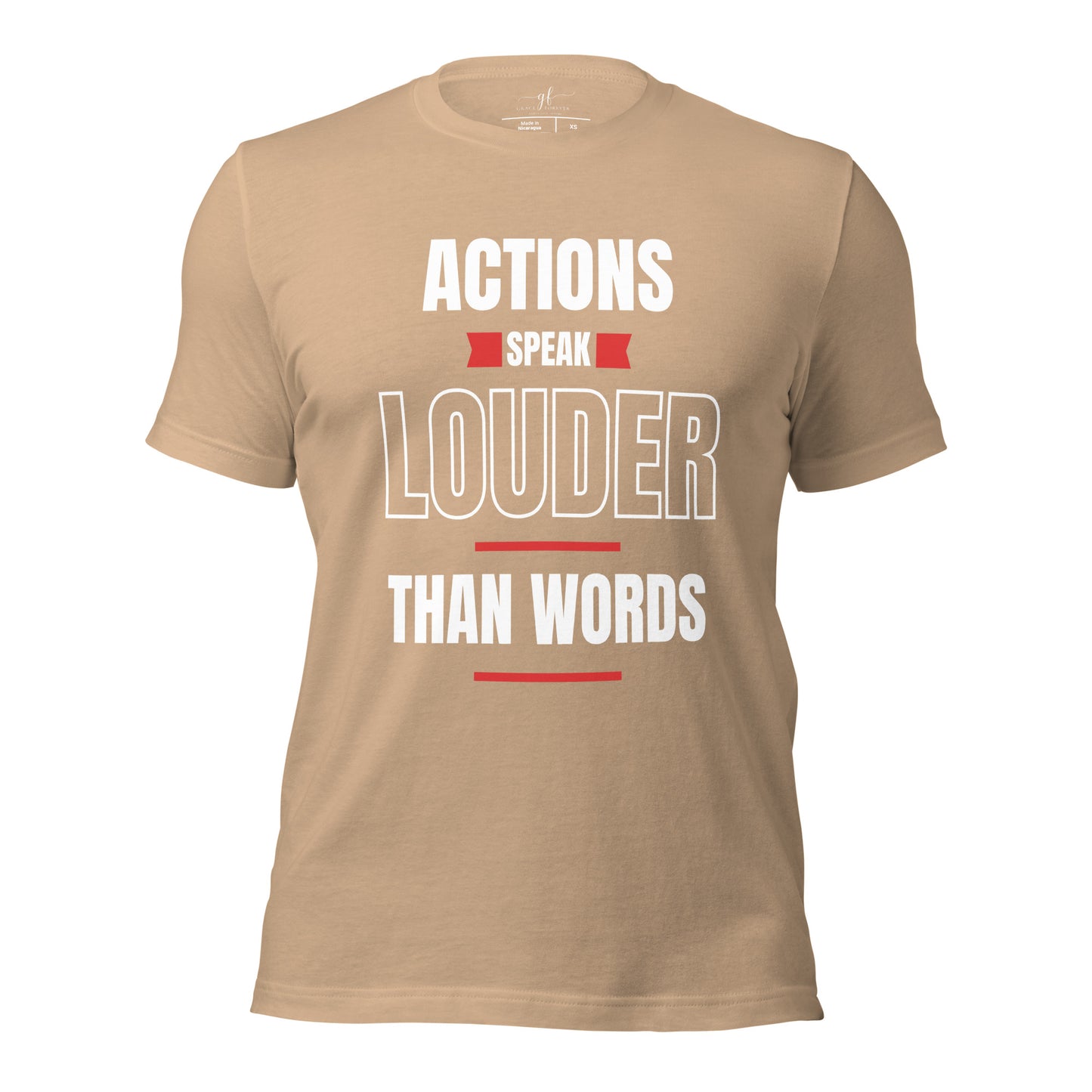 "Actions speak louder" Men's T-shirt
