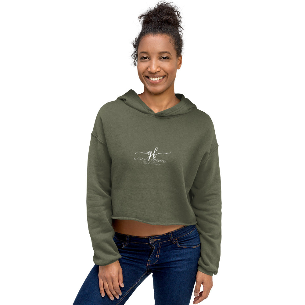 “Freedom of mind and spirit” Crop Hoodie (design on back)