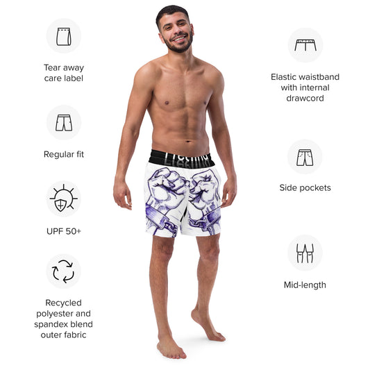 “Free Your Mind” Men's swim trunks