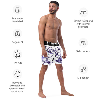 “Free Your Mind” Men's swim trunks