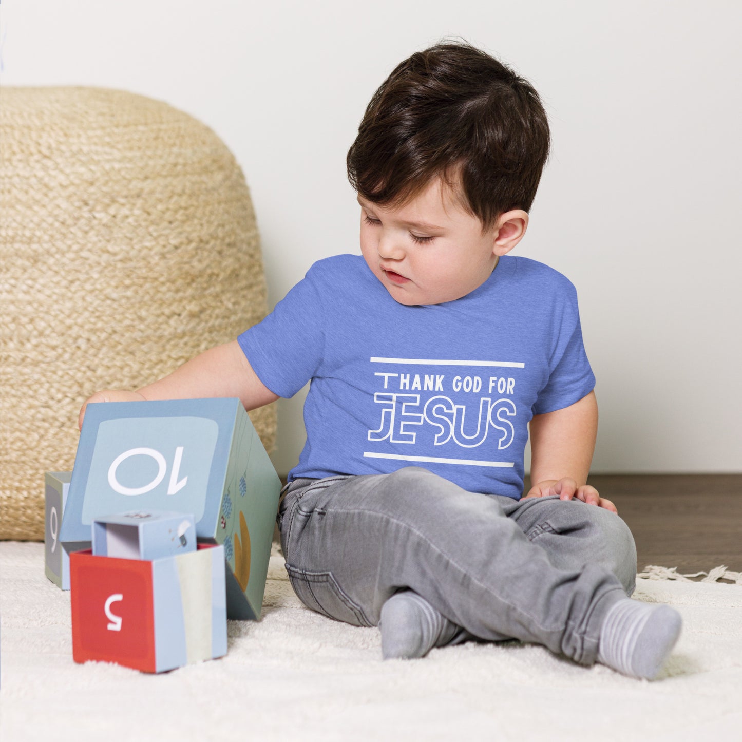 "Thank God for Jesus" Toddler Short Sleeve Tee