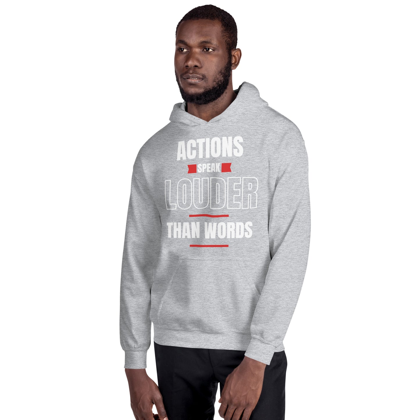 "Actions speak louder" Men's Hoodie