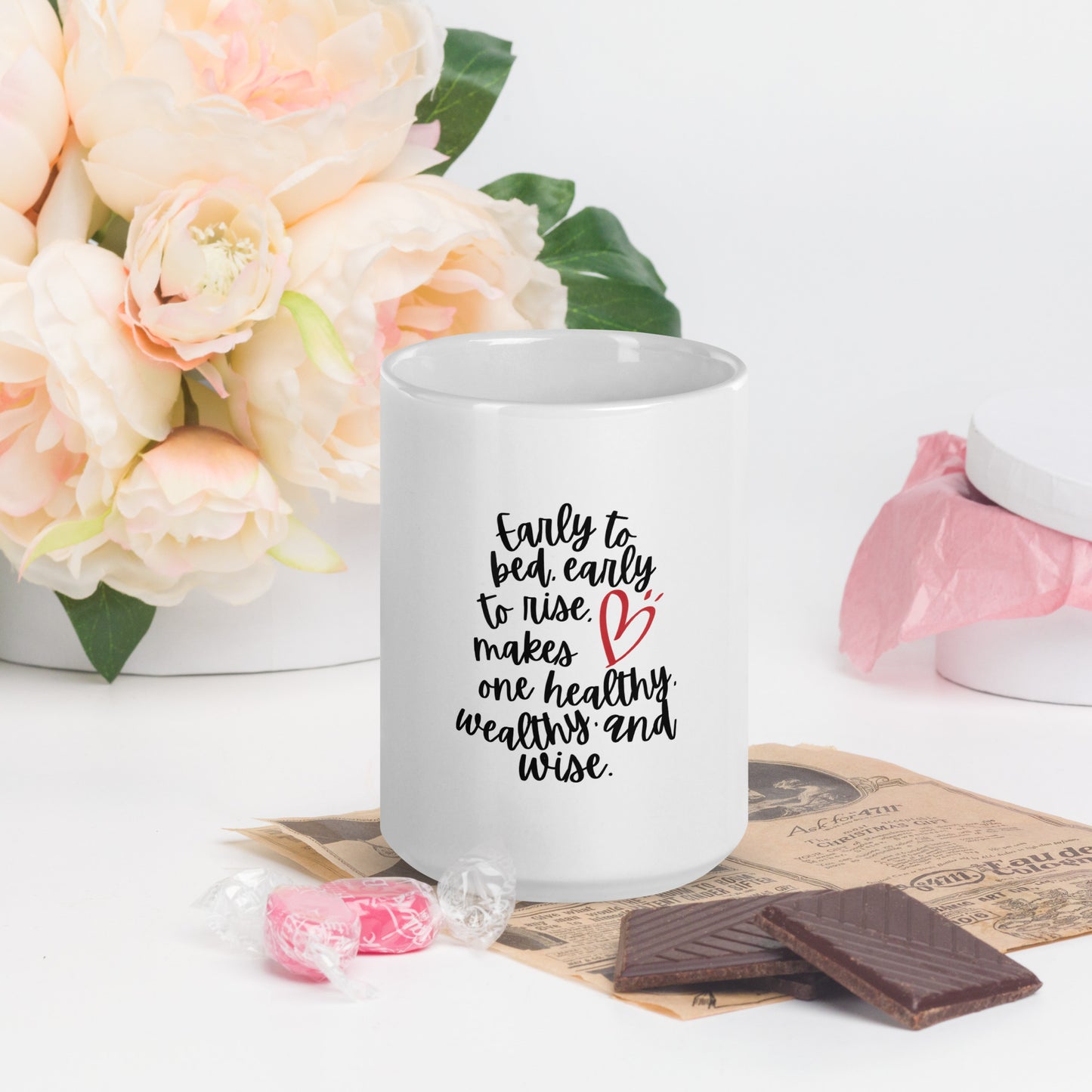 "Early to rise" coffee/tea mug