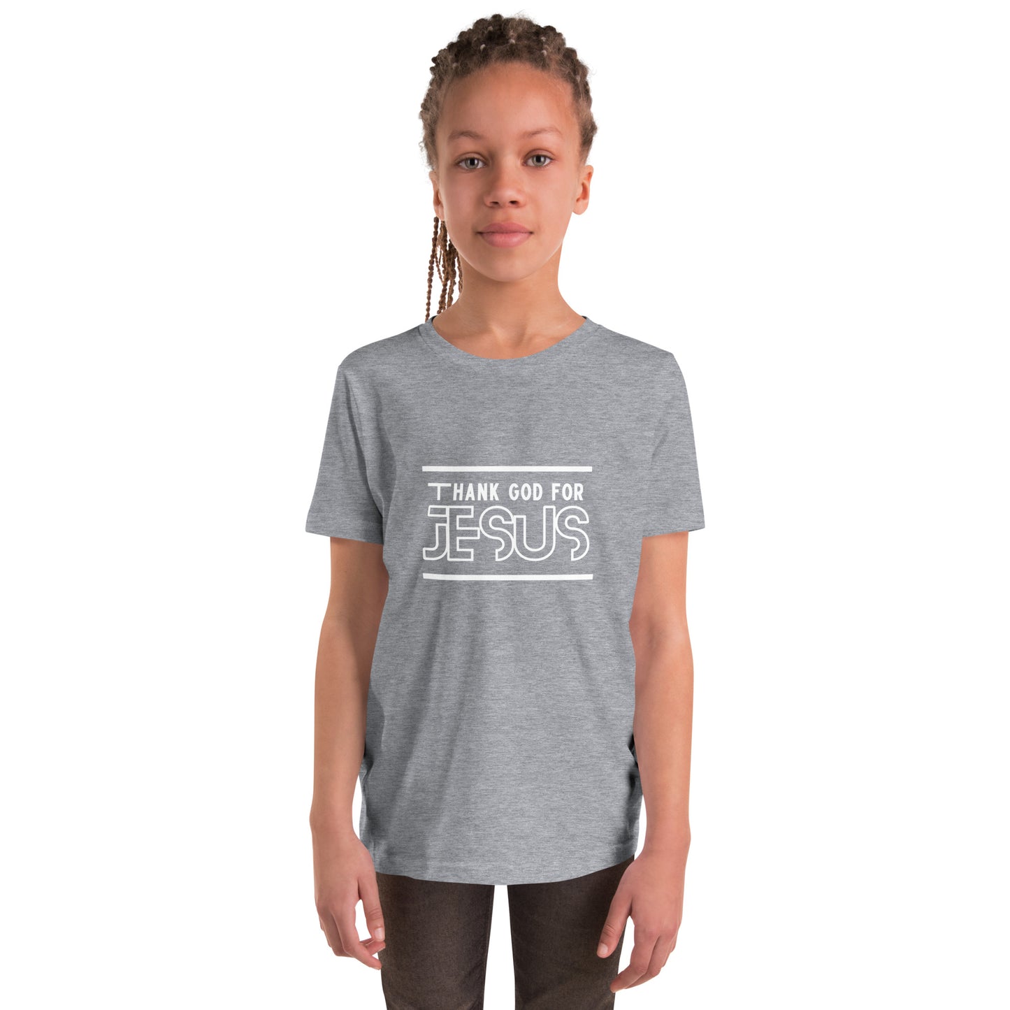 "Thank God for Jesus" Youth Short Sleeve T-Shirt