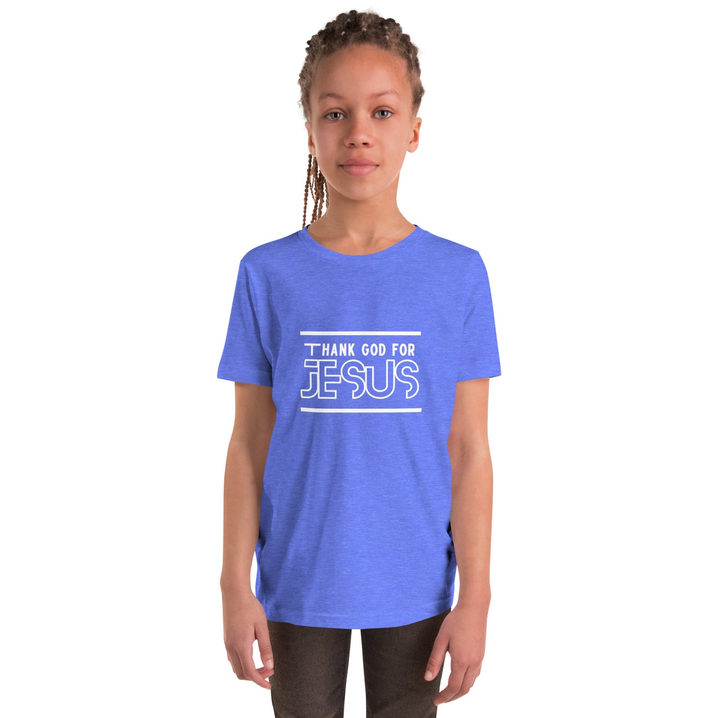 "Thank God for Jesus" Youth Short Sleeve T-Shirt