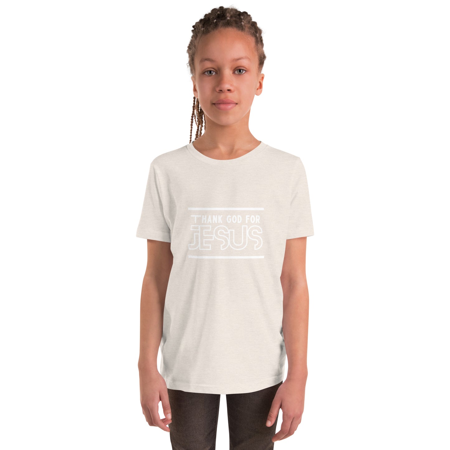 "Thank God for Jesus" Youth Short Sleeve T-Shirt