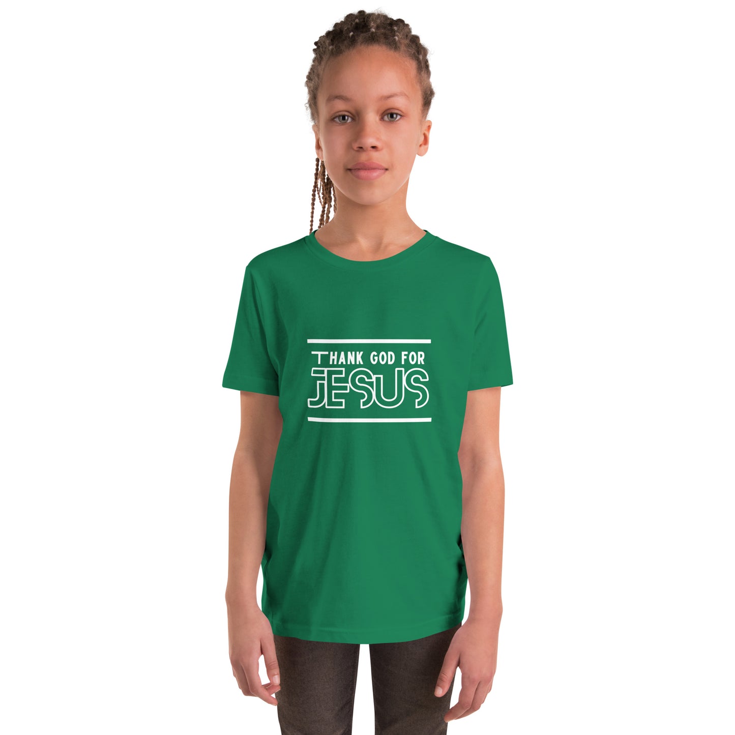 "Thank God for Jesus" Youth Short Sleeve T-Shirt