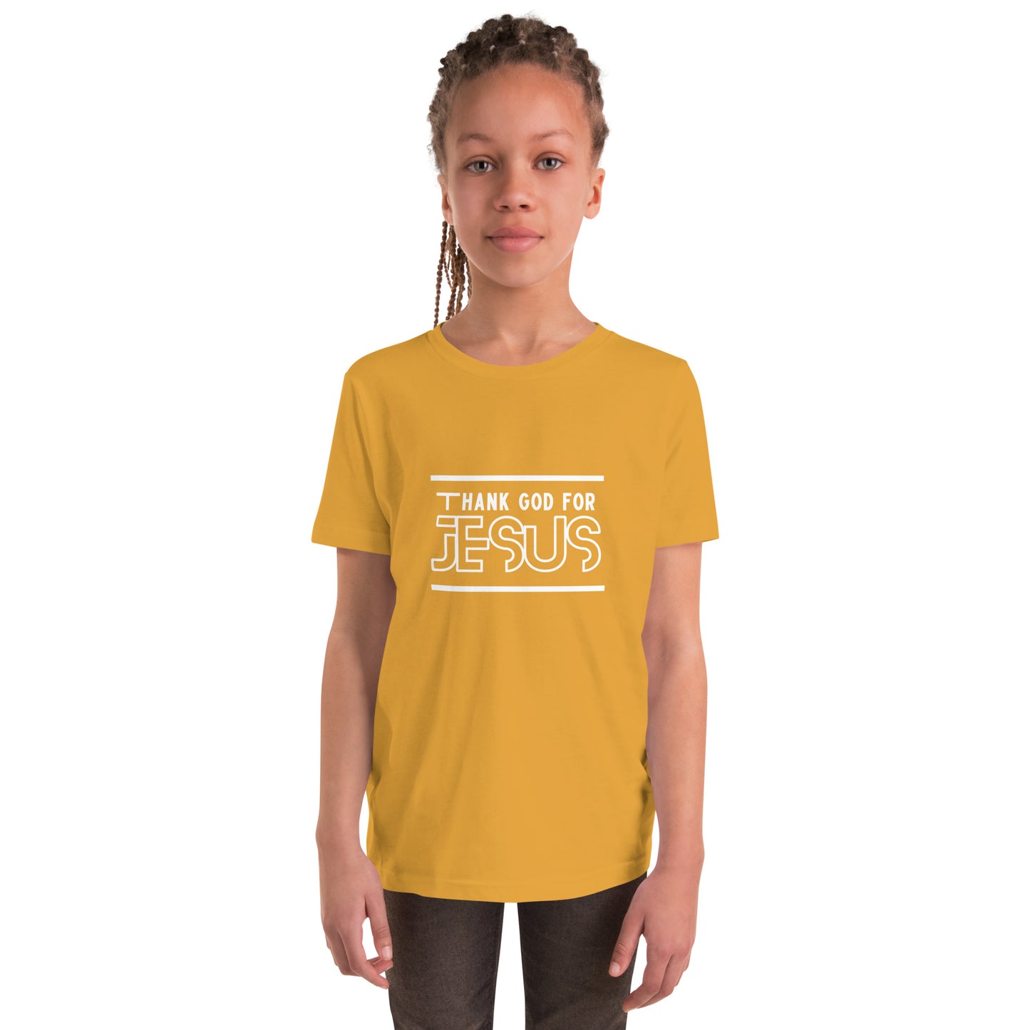 "Thank God for Jesus" Youth Short Sleeve T-Shirt