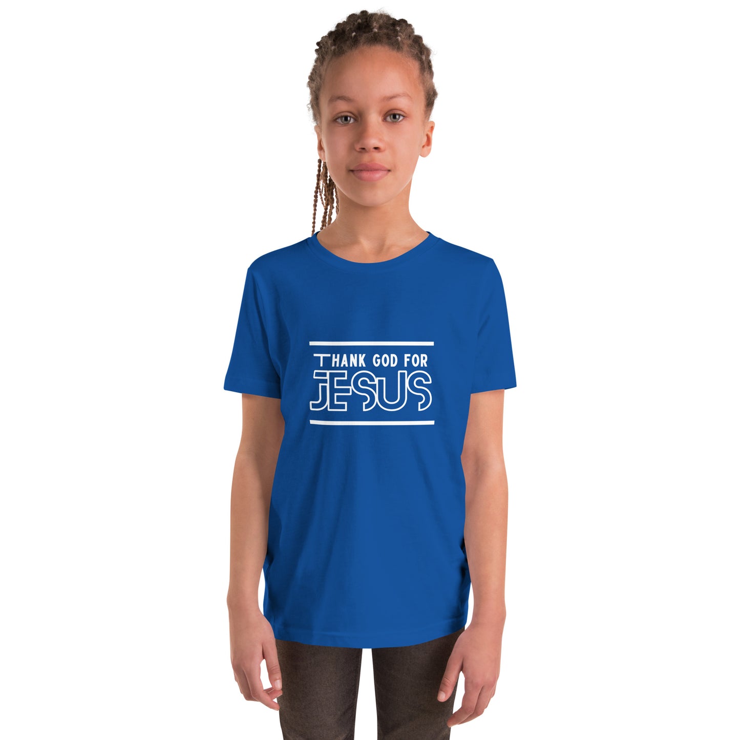 "Thank God for Jesus" Youth Short Sleeve T-Shirt